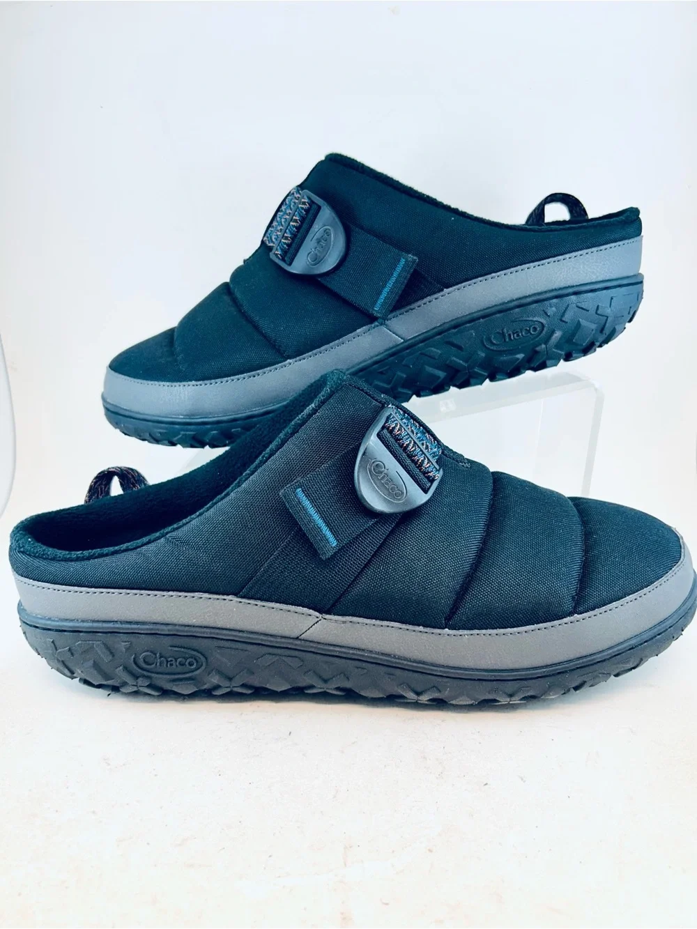 Chaco Men's Black Graphite Ramble Rugged Canvas Clog Slippers size 13 EU 46